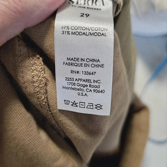 Sierra by Joie Rucker Distressed Bermuda Shorts Khaki Sahara Brown size XL 29 - Picture 8 of 8